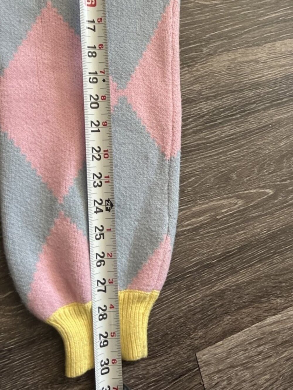 Steady Hands Howls Moving Castle Argyle Cardigan Pink/Yellow Women’s Sz M/L - Picture 5 of 13